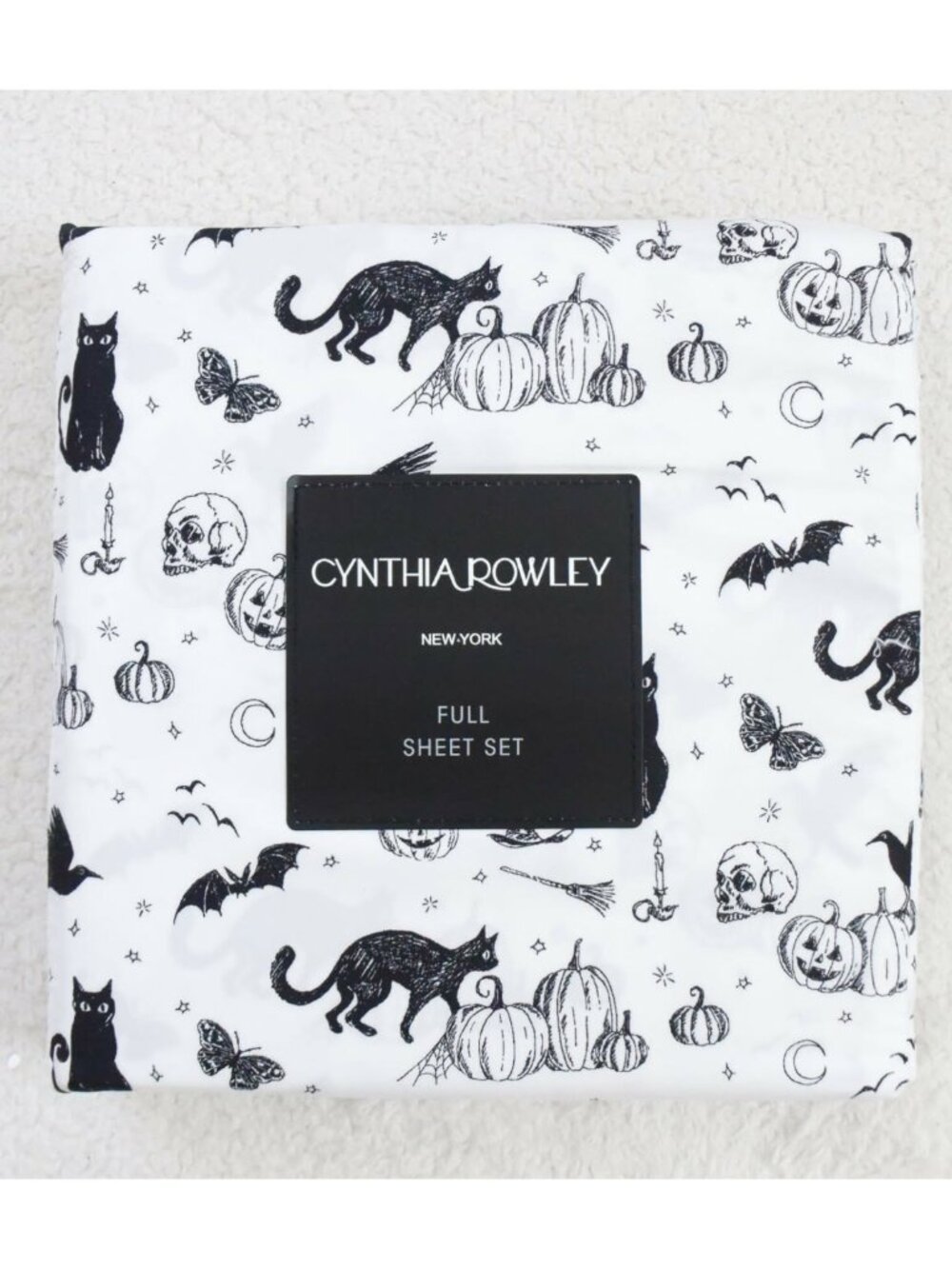 *Cynthia Rowley* Halloween Haunted Cats, Ghost, Pumpkin Sheets Set - FULL - NEW!